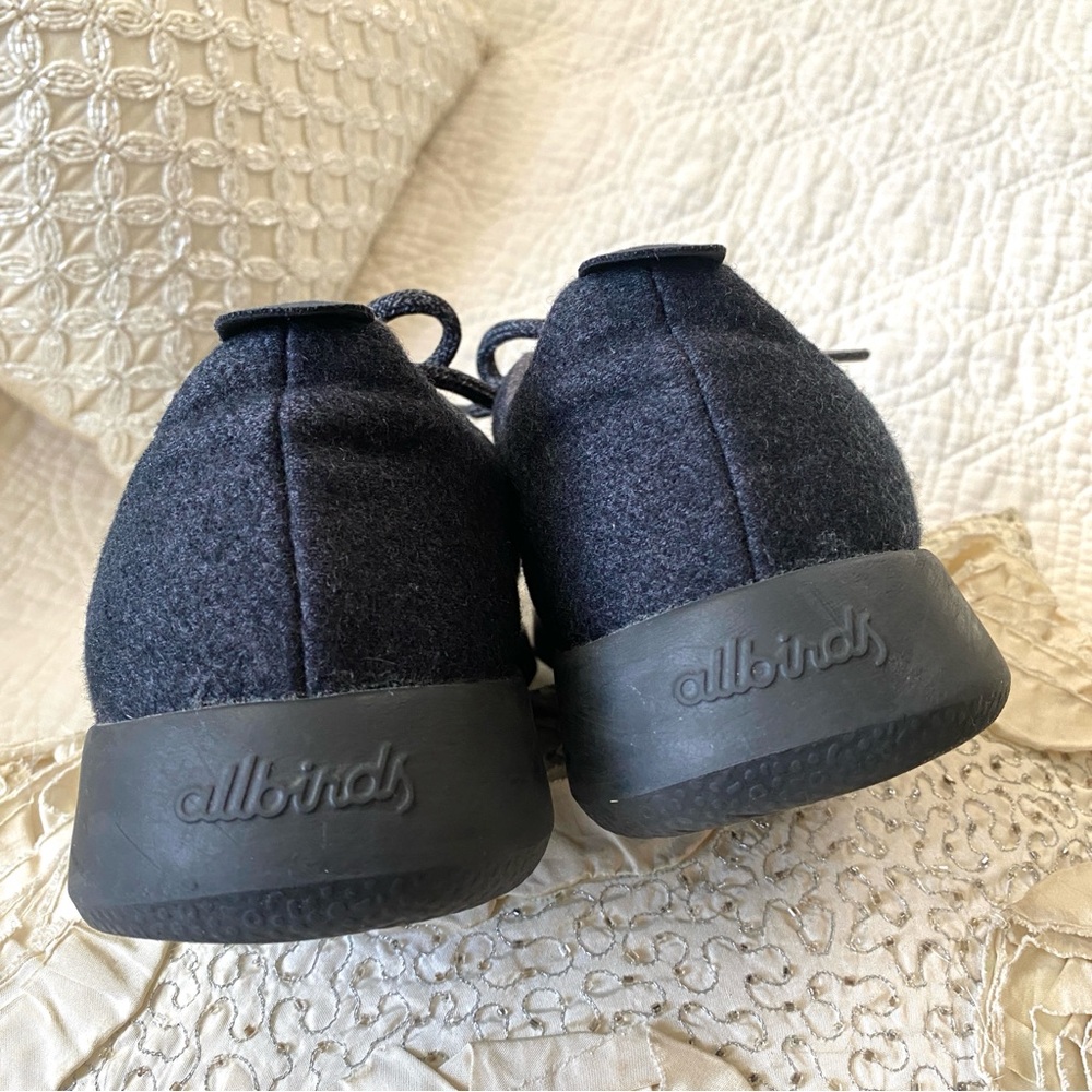 Allbirds Wool Runners Natural Charcoal Black Running Walking Sneakers Size 9 Men - Picture 10 of 16